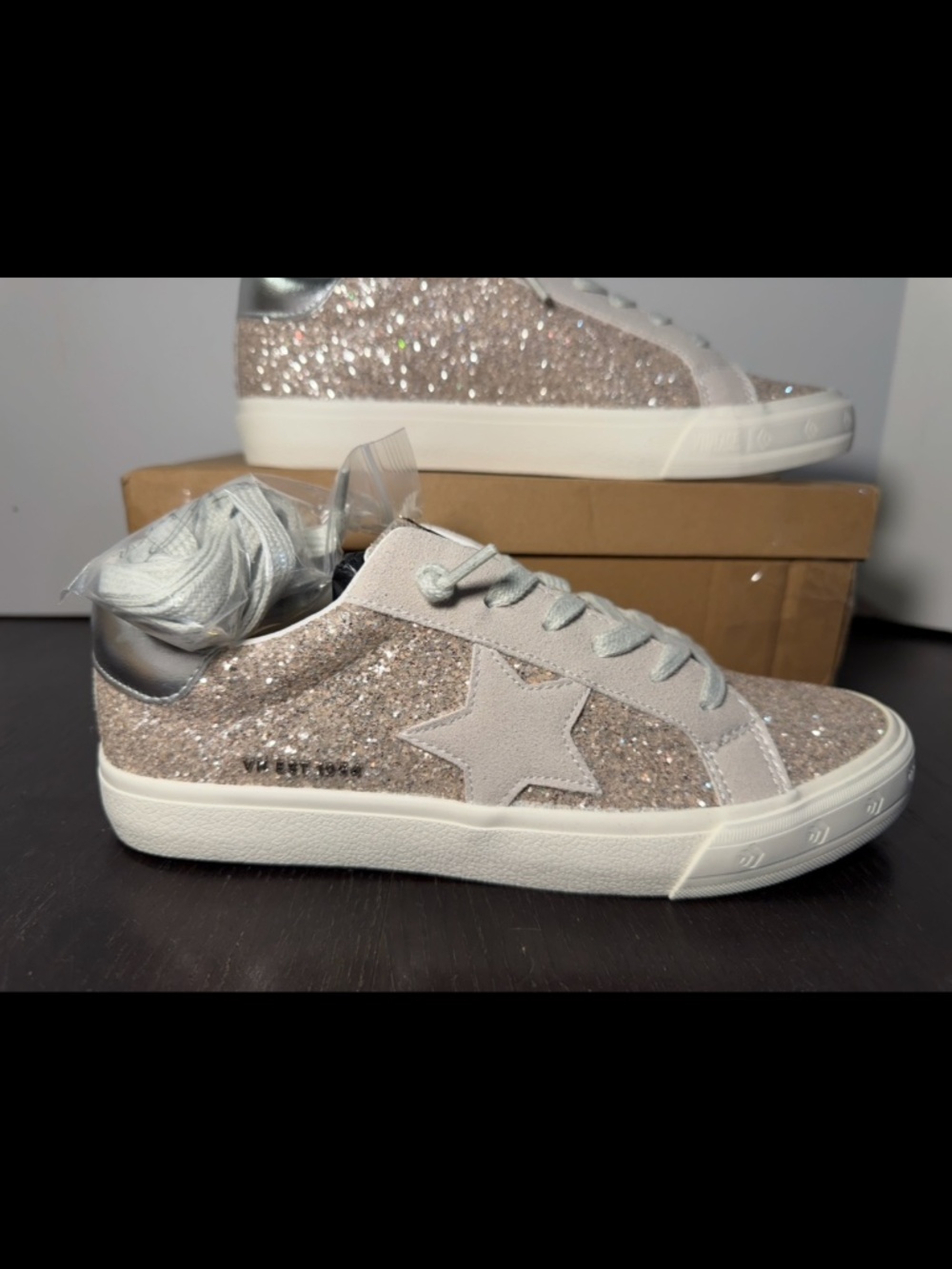 Vintage Havana Grande Palmer Sneakers Chunky Silver Multi Womans 8.5M